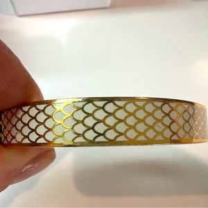 Halcyon Days bracelet white / gold tone “salamander”